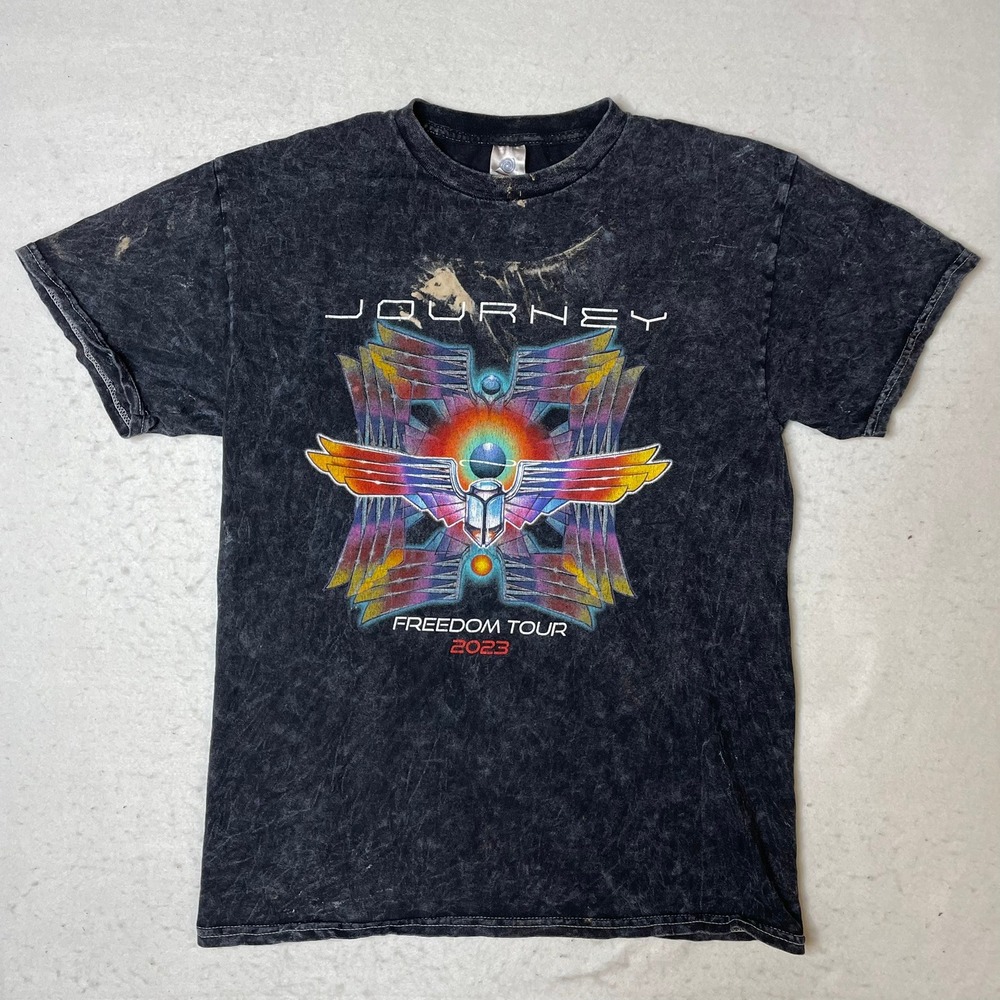 Journey Freedom Tour 2023 Concert Band T Shirt‎ Color Tone Black